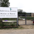 Vista de la entrada a los nuevos huertos, en Villarrodrigo.
