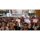 Manifestación de este lunes en León. FERNANDO OTERO PERANDONES
