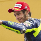 Valentino Rossi celebar el subcampeonato de MotoGP en Valencia.