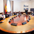 Foto facilitada por la plataforma con representantes de Podemos en el Congreso de los Diputados. DL