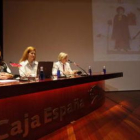 La Cronista Oficial de la Ciudad de León, Margarita Torres, durante su conferencia