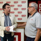 Ángel Hernández y Carlos Castedo, ayer, tras la presentación.
