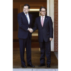 Rajoy y Mas el día que se entrevistaron en La Moncloa.