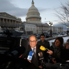 Quim Torra, a las puertas del Capitolio, en Washington.