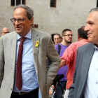 Quim Torra junto al alcalde de Vilafranca del Penedès, Pere Regull, antes de la diada de Sant Fèlix.