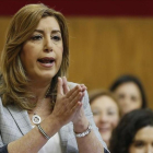 La presidenta de la Junta de Andalucía, Susana Díaz, en el Parlamento autonómico.