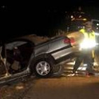 Estado en el que quedó uno de los vehículos implicados en el accidente de Toledo