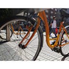 Una de las siete bancadas para el alquiler de bicicletas habilitadas por el Ayuntamiento, en la avenida de Valdés.
