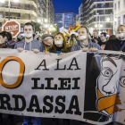 Manifestación en contra de la ley mordaza en Valencia