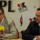 Chamorro y Valderas, ayer, en rueda de prensa.