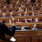 Pedro Sánchez durante la sesión de control al Ejecutivo.