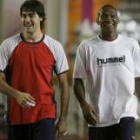 Entrerríos, a la izquierda, durante un entrenamiento junto con el cubano Ivo Díaz