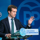 El vicesecretario de comunicación del PP, Casado. TAREK MOHAMED