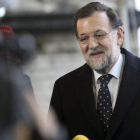 Foto de archivo. Mariano Rajoy a su llegada a una reunión del Partido Popular Europeo en Bruselas.