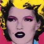 Retrato de Kate Moss con la estética Warhol