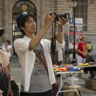 Dos turistas en Barcelona, el pasado 11 de septiembre.