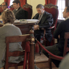 Los condenados por el crimen del Crucero, durante el juicio en la Audiencia. BRUNO MORENO