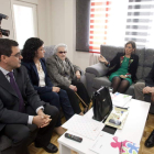 La consejera, ayer, durante su visita a Ávila.