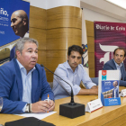 Joaquín S. Torné, Javier Castaño y Javier Lorenzo, en la presentación de la obra. F. OTERO PERANDONES