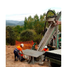 Imagen de archivo de los sondeos de Europa Metals, en el Bierzo. DL