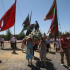 Una de las imágenes que procesionan en la tradicional romería de la Sobarriba.