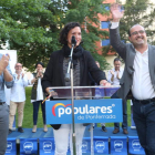 Morala, ayer, en el mitin de cierre de campaña. L. DE LA MATA