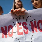 Alumnas de un instituto de Toledo durante una manifestación en contra de la sentencia de la Manada.