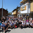 Los familiares durante el encuentro, ayer.