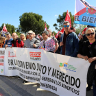 Empleados y jubilados de Endesa se manifestaron en Madrid.