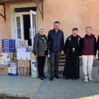 Entrega de alimentos a dos orfanatos a las afueras de Drohobich. OHSJD