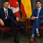 Sánchez con Trudeau.