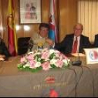 Jesús Esteban y Nicanor Calvete, de Caja España, tras la firma