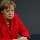 La cancillera Angela Merkel, el lunes.