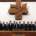 La presidenta de las Cortes de Castilla y León, a la derecha, asiste a la Conferencia de Presidentes de Parlamentos Autonómicos.