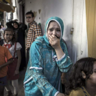 Una mujer llora tras el último ataque aéreo israelí en la franja de Gaza.
