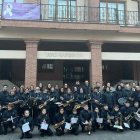 La Banda de Música de Santa María delante del consistorio. DL