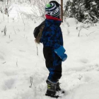 El hijo mayor de Messi, Thiago, disfrutando de la nieve en Finlandia, en una imagen que ha sido borrada posteriormente.