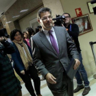 El ministro Rafael Catalá, en el Congreso, al recoger su acta de diputado.