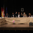 Un momento del pleno del Consejo Comarcal celebrado ayer en la sede cedida de la calle Río Urdiales de Ponferrada. L. DE LA MATA