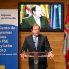 Herrera, durante la inauguración del lanzamiento de los programas Feder y FSE Castilla y León