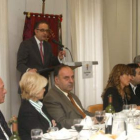 Momento de la intervención de Chamorro en un acto de la Casa de León de Madrid.