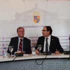Los alcaldes de León y Palencia, hoy en la capital castellana.