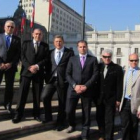 Los representantes de las empresas bercianas que participan en el proyecto, en Santiago de Chile.