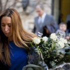 Gemma Mengual abandona acompañada de su familia el museo Melcior Collet tras el anuncio de su retirada definitiva de la alta competición en el mundo de la natación sincronizada.