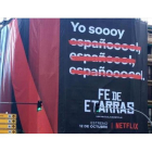 Cartel promocional de Fe de etarras, en San Sebastián. /