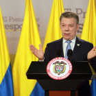El presidente durante su comparecencia. MAURICIO DUEÑAS CASTAÑEDA