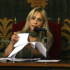 Castedo, en su último pleno como alcaldesa de Alicante, el pasado 22 de diciembre.