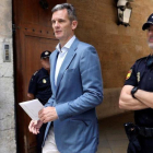 Iñaki Urdangarin a su salida, hoy, de la Audiencia de Palma.