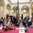 Antonio Silván, Milagros Marcos, Rafael Blanco y Martínez Majo, ayer en la cata. JESÚS F. SALVADORES