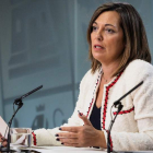 Milagros Marcos, ayer, en la rueda de prensa posterior al Consejo de Gobierno de la Junta. ICAL